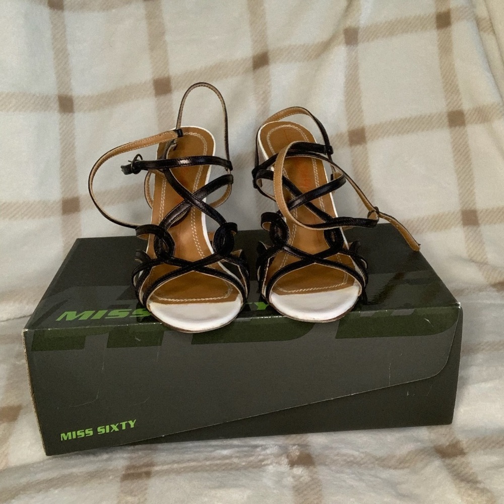 Miss Sixty Noelia leather wedge